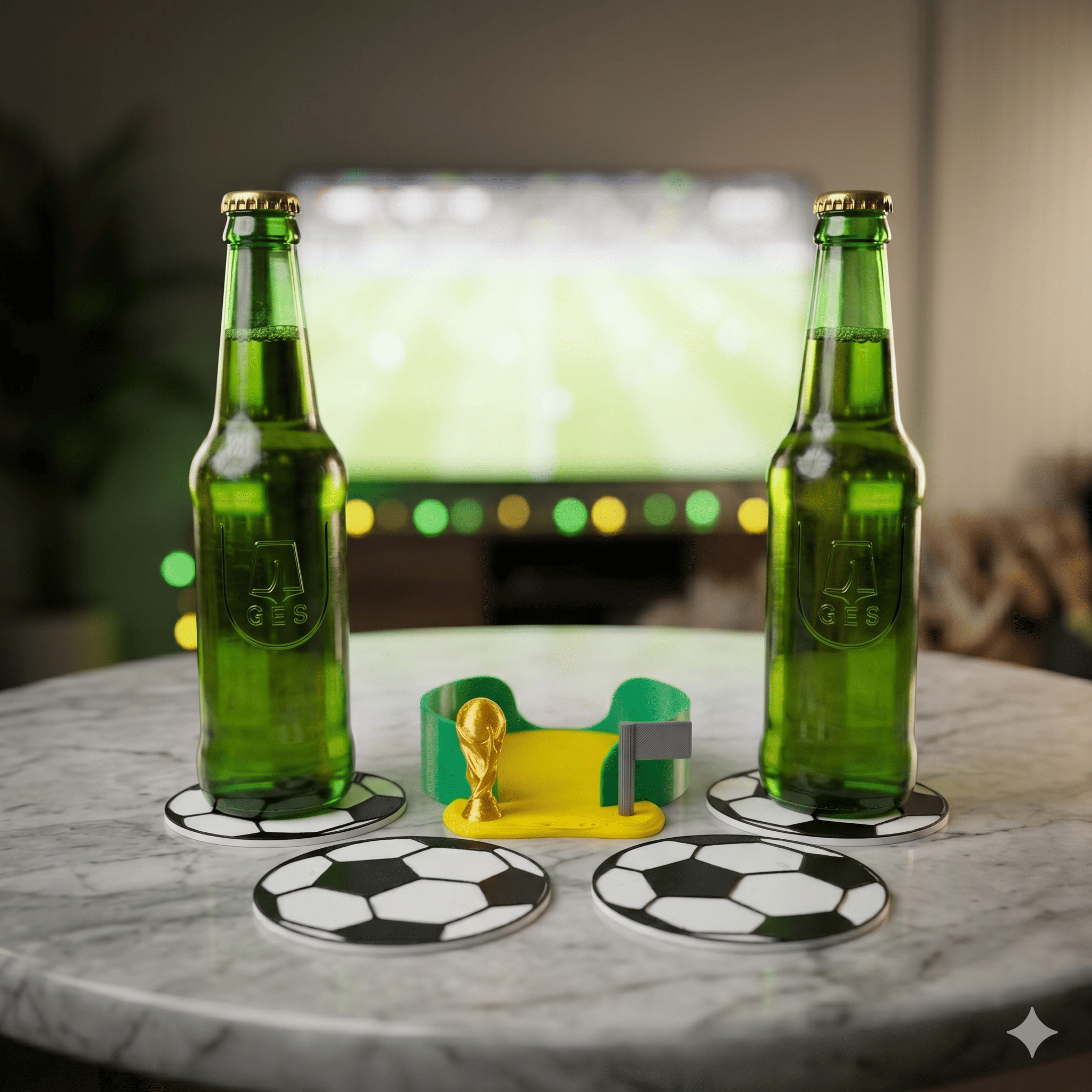 KIT Porta Copos Copa do Mundo de Futebol Seleção Decoração