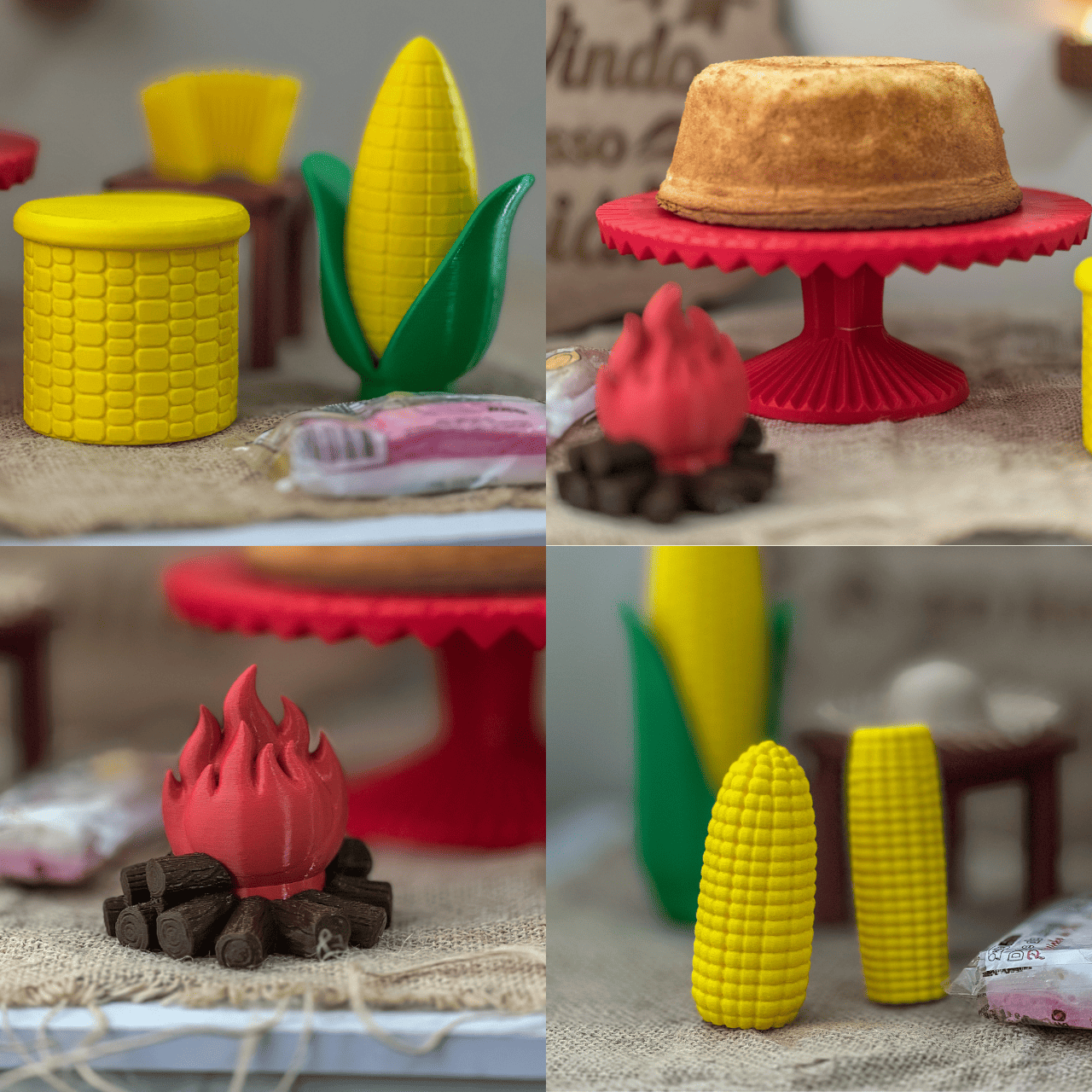 Kit Festa Junina Completa Decoração São João Mesa Arraiá LED