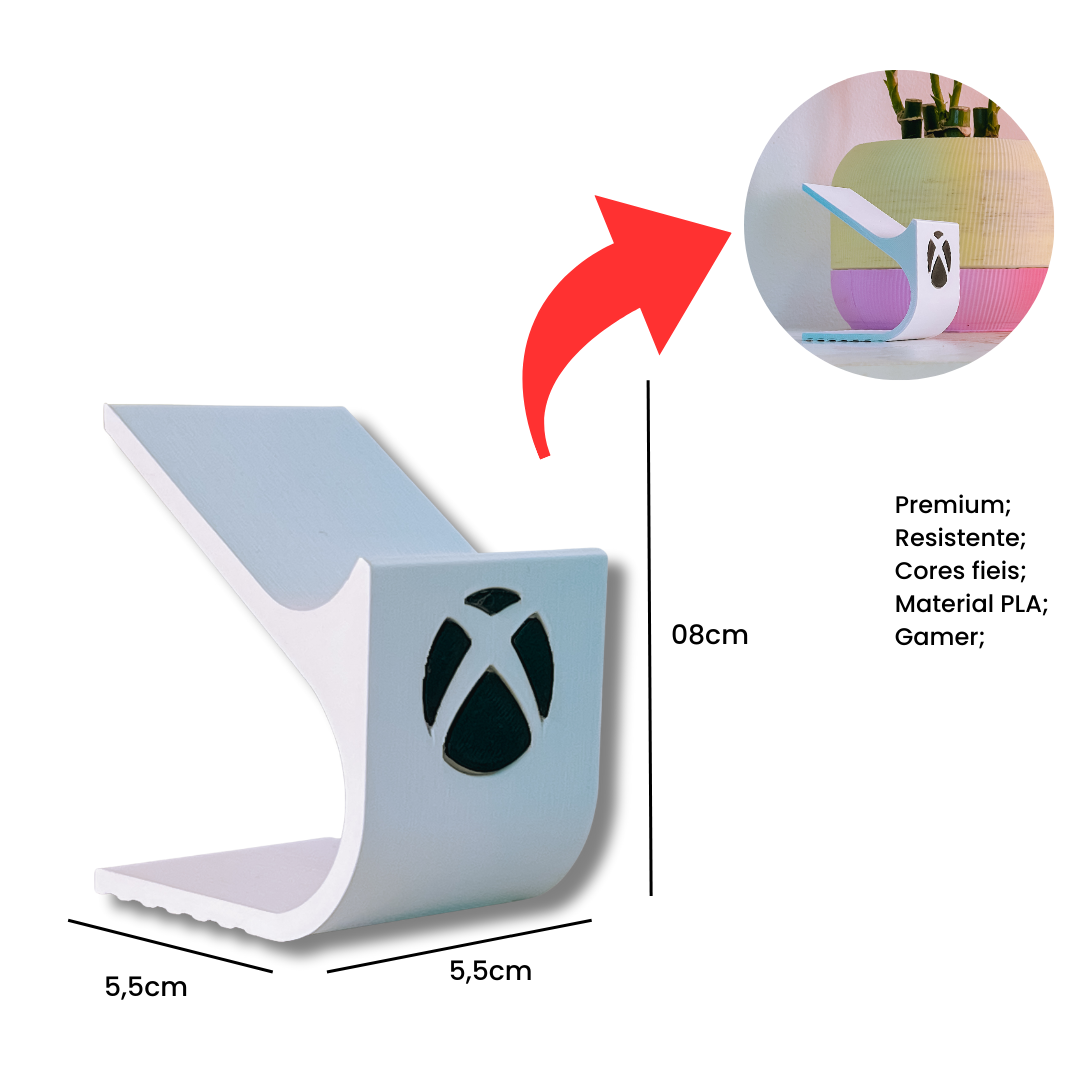 Suporte Minimalista para Controle Xbox Organiza e Decora