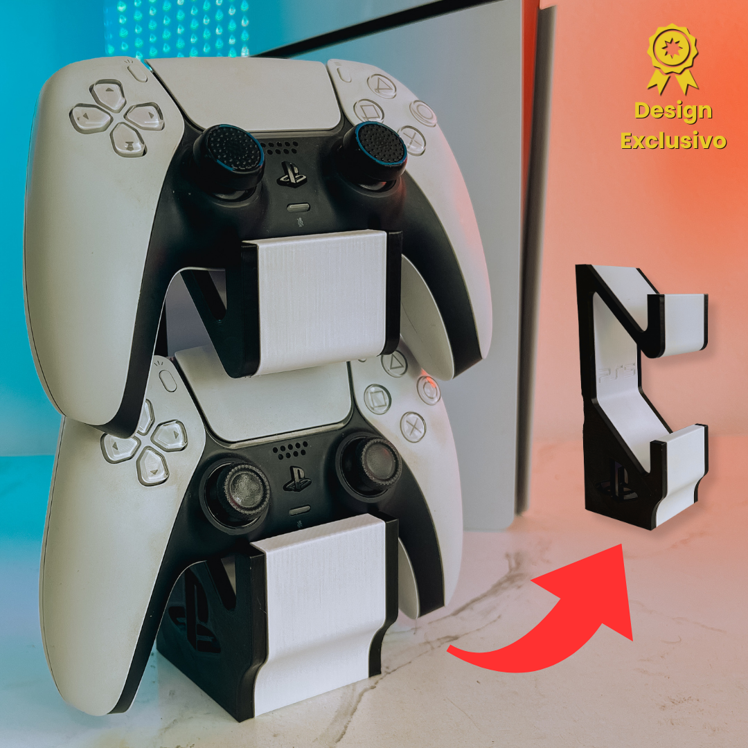 Suporte Duplo para Controle PS5 Organizador de Mesa