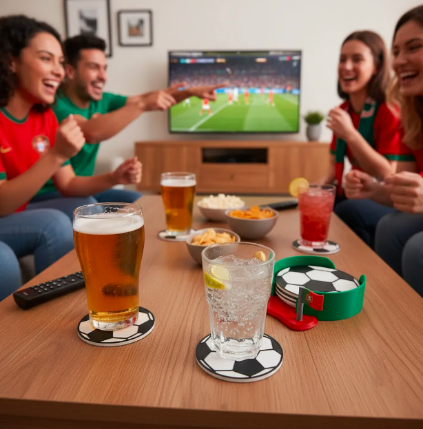 KIT Porta Copos Copa do Mundo de Futebol Seleção Decoração